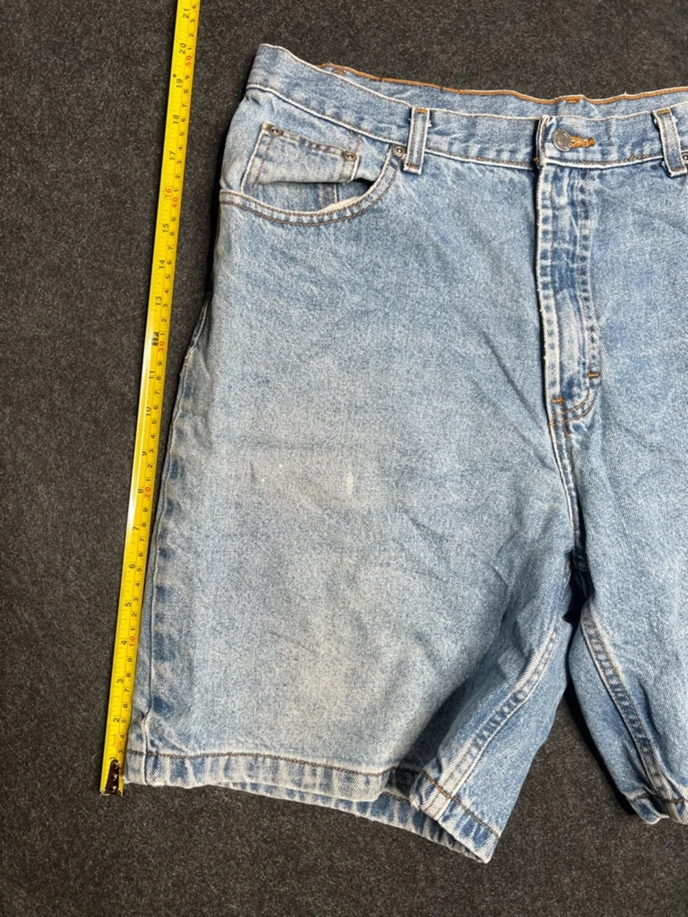 Men's Light Blue Denim Jean Shorts Cotton Button Zip 5-Pocket Casual Flat Front‎